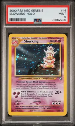 Slowking Holo 14/111 PSA 9 Neo Genesis Unlimited Pokemon JA01 - Image 1