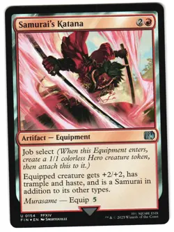Samurai's Katana Foil 154 U FINAL FANTASY MTG - Image 1