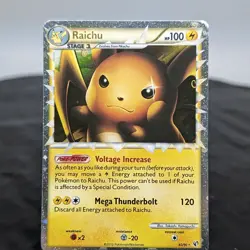 Pokemon TCG Raichu Prime 83/90 Undaunted Ultra Rare Holo LP with Corner Crease - Image 1