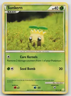 Sunkern 85/123 HeartGold & SoulSilver Pokemon Yuka Morii LP - Image 1
