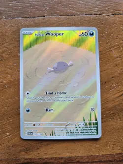 Pokemon Paldean Wooper 221/193 Full Art Holo Illustration Rare Gold Star - Image 1