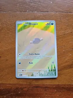 Pokemon Paldean Wooper 221/193 Full Art Holo Illustration Rare Gold Star - Image 3
