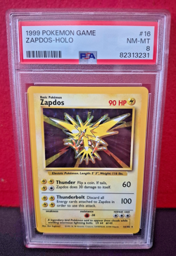Pokemon TCG Zapdos 16/102 Holo 1999-2000 Base Set - PSA 8 - Image 1
