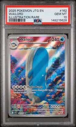 Pokemon Wailord 162/159 Illustration Rare Journey Together PSA 10 GEM MINT - Image 1