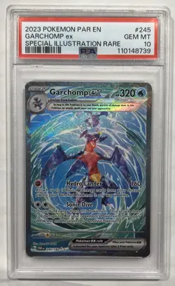 PSA 10 Garchomp ex 245/182 Pokemon Paradox Rift Special Illustration Rare GEM MT - Image 1