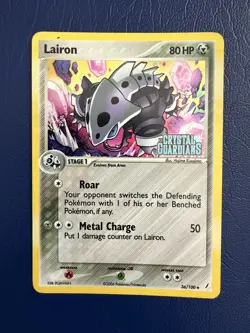 POKEMON HOLO 36/100 LAIRON EX CRYSTAL GUARDIANS STAMPED 2006 - Image 1