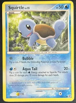 Squirtle 112/132 Pokemon English Diamond & Pearl Secret Wonders 2007 - Image 1