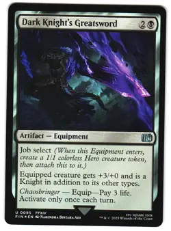 Dark Knight's Greatsword Foil 95 U FINAL FANTASY MTG - Image 1