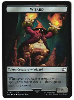 Hero (0002) // Wizard (0014) Double-Sided Token Foil 2 // 14 T FINAL FANTASY MTG - Image 2