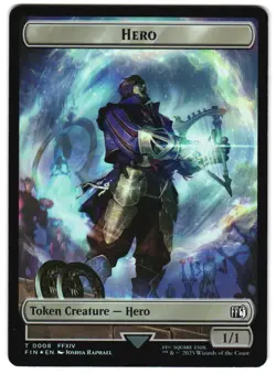 Hero (0008) // Bird (0017) Double-Sided Token Foil 8 // 17 T FINAL FANTASY MTG - Image 1