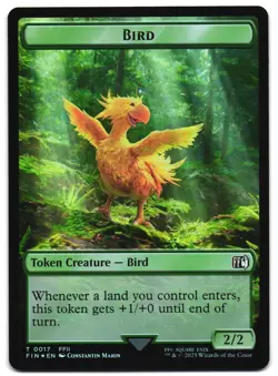 Hero (0008) // Bird (0017) Double-Sided Token Foil 8 // 17 T FINAL FANTASY MTG - Image 2