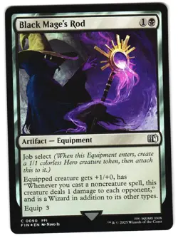 Black Mage's Rod Foil 90 C FINAL FANTASY MTG - Image 1
