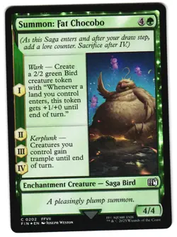 Summon: Fat Chocobo Foil 202 C FINAL FANTASY MTG - Image 1