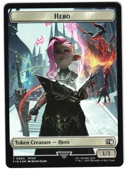 Hero (0005) // Food Double-Sided Token Foil 5 // 22 T FINAL FANTASY MTG - Image 1