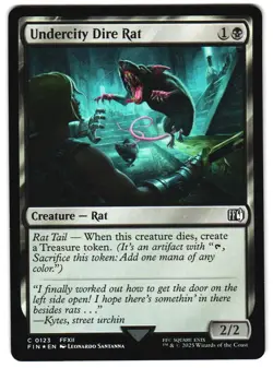 Undercity Dire Rat Foil 123 C FINAL FANTASY MTG - Image 1