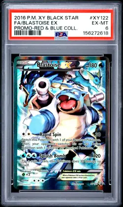 2016 Pokemon XY Promos XY122 Blastoise EX PSA 6 156272618 - Image 1