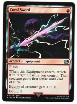 Coral Sword Foil 134 U FINAL FANTASY MTG - Image 1