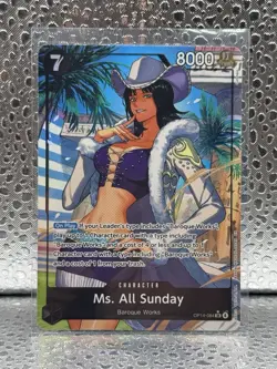 One Piece Tcg Ms. All Sunday (Alternate Art) OP14-084 The Azure Sea's Seven Foil - Image 1