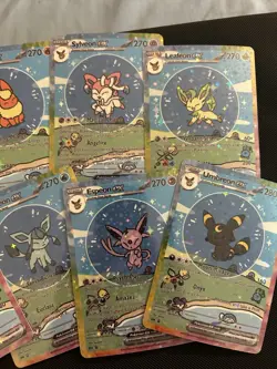 Eevee Evolution Pokemon Card Display Art Cards. Umbreon Sylveon Espeon and More - Image 3