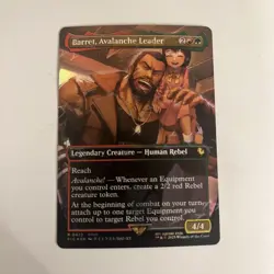 Barret, Avalanche Leader (Borderless) (Chocobo Track Foil) -Foil Near Mint MTG - Image 1