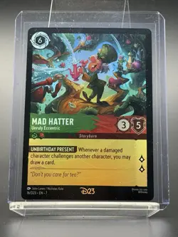 DISNEY LORCANA MAD HATTER D23 GOLD MEMBER 2026 PROMO EXCLUSIVE CARD - Image 1