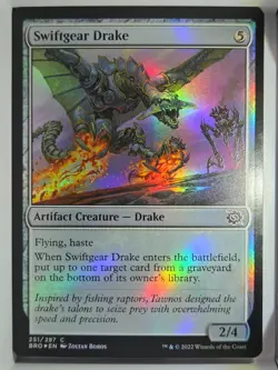 Swiftgear Drake - C251 - FOIL - MTG - The Brothers' War (BRO) - Image 1