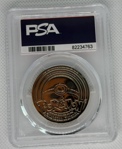 Pokemon TCG Charizard Gigantamax Metal Gold Coin UPC PSA 10, with 2 other coins - Image 4
