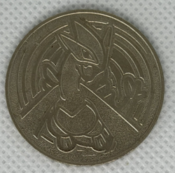 Pokemon TCG Charizard Gigantamax Metal Gold Coin UPC PSA 10, with 2 other coins - Image 5