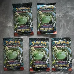 Pokemon TCG Scarlet & Violet Twilight Masquerade Booster Pack Lot (5) English - Image 1