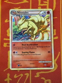 POKEMON TCG NINETALES 20/95 EXCELLENT NON HOLO RARE UNLEASHED - Image 1