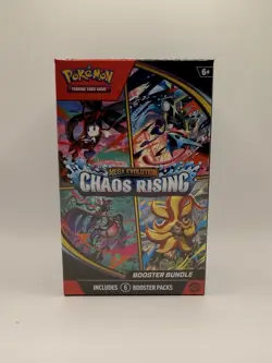 Pokemon TCG Mega Evolution Chaos Rising Booster Bundle Sealed 6 Booster Packs - Image 1