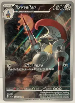 2025 Pokemon Escavalier 138/086 Black Bolt Illustration Rare - Image 1