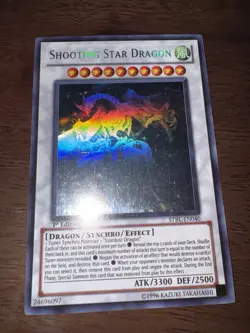 Konami Yu-Gi-Oh! Shooting Star Dragon STBL-EN040 Ghost Rare Holo 1st Ed Eng - Image 1