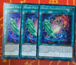 YUGIOH HEAVY POLYMERIZATION SECRET RARE NM RA05-EN071 x3 PLAYSET - Image 1