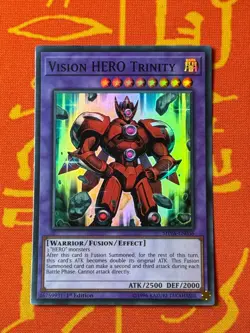 YUGIOH VISION HERO TRINITY SUPER RARE 1ST EDITION NM SHVA-EN036 - Image 1