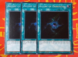 YUGIOH ALLURE OF DARKNESS SECRET RARE NM RA03-EN055 x3 PLAYSET - Image 1