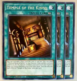 Yugioh! 3x Temple of the Kings MZTM-EN097 Rare 1st Ed NM - Image 1