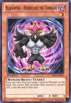 Yugioh - Blackwing - Hurricane the Tornado (1st Edition) - DRLG-EN029 (P) - Image 1