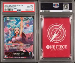 2023 One Piece Nefeltari Vivi Leader Alt Art Eng #OP04-001 PSA 10 - Image 3