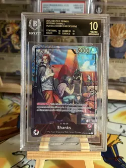 2025 ONE PIECE PROMOS #001 SHANKS PSA MAGAZINE EXCLUSIVE BGS 10 BLACK LABEL - Image 1