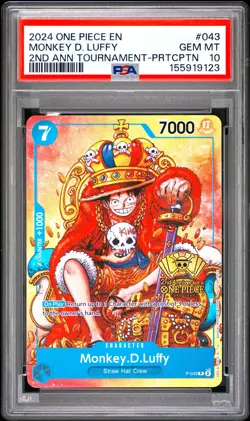 2024 ONE PIECE PROMOS #043 MONKEY D. LUFFY PSA 10 - Image 1