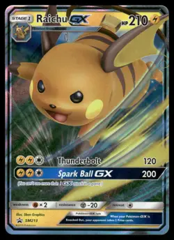 Pokemon Cards Raichu GX SM213 SM Black Star Promos Promo NM *2 - Image 1