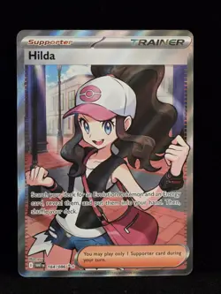 Hilda 164/086 Sv: White Flare Holo Full Art Trainer Card - NM/Mint Condition - Image 1
