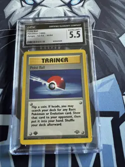 CGC 8.5 Poke Ball Jungle 64/64 Pokemon 1999 Trainer CGC 5.5 - Image 1