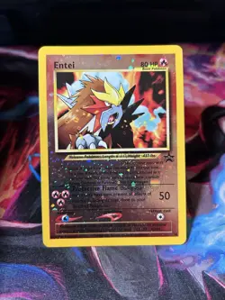 Entei #34 Black Star Movie Promo Pokemon TCG Reverse Holo Card WOTC LP - Image 1