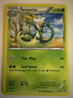Serperior - 5/114 - Pokemon Black and White Holo Rare Card VLP - Image 1