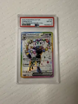 2025 POKEMON SVP EN-SV BLACK STAR PROMO #176 UMBREON EX PSA 8 PREMIUM FIGURE PRE - Image 2