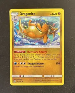 Dragonite 151/236 Cracked Ice Holo Pokemon Unified Minds NM - Image 1