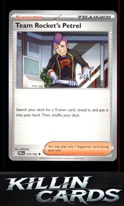 Team Rocket's Petrel - 176/182 176/182 Pokemon Uncommon SV10: Destined Rivals Ca - Image 1