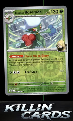Reverse Holofoil Cynthia's Roserade 008/182 Pokemon Rare SV10: Destined Rivals C - Image 1